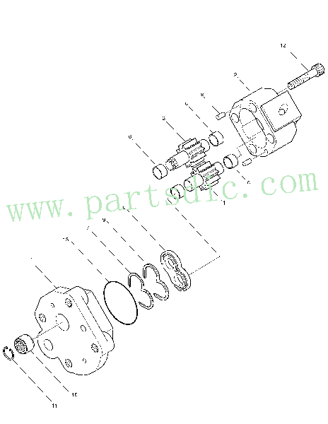 DX60R  Gear Pump 2.241-00060 Assembly