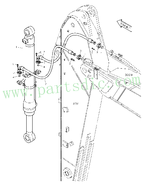 DX180LC  Arm Piping K1018047A Assembly