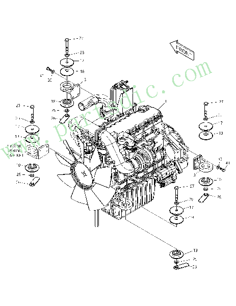 DX225LC  Bracket Engine Mount K1005228 #3(125*123*175)