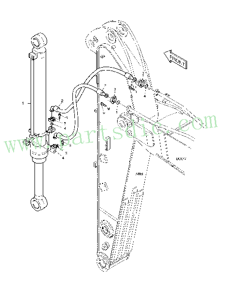DX225NLC  Arm Piping K1046325 Assembly