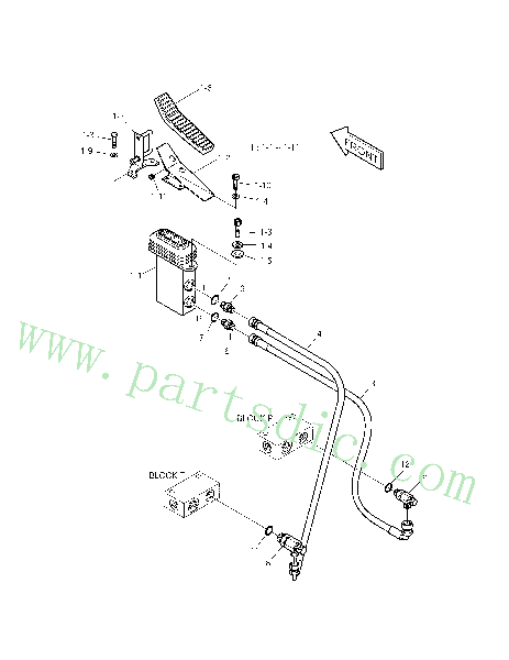 SOLAR 140LC-V  Pedal Install Pro P3c 9400-1135AF3 Assembly