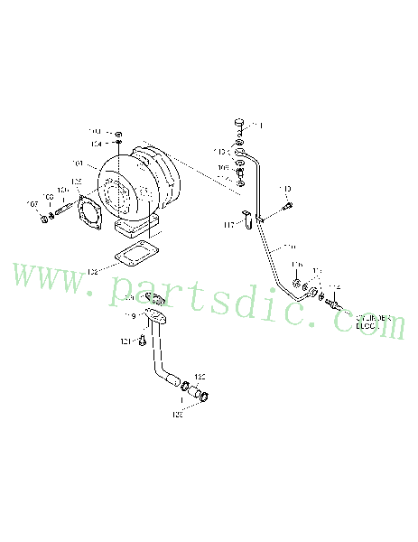 SOLAR 140LC-V  Turbo Charger Ass'y 65.09100-7078A #101(220*220*185)