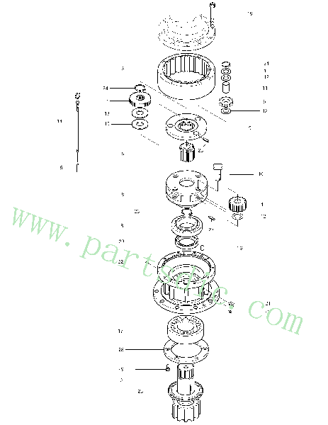 SOLAR 150LC-V  Gear Ring 104-00019 #3