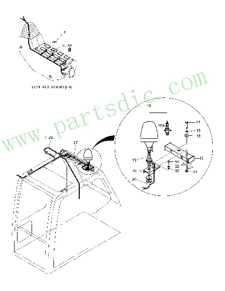 SOLAR 225NLC-V  Harness Rear Lamp Joint 530-00248 #28