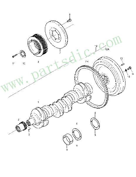 SOLAR 300LC-7A  Gear Crank Shaft 65.02115-0040K #2