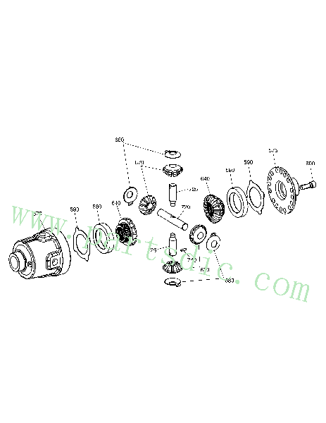 DX140W TIER-II  Axle,differential 190105-00006 #725(20*20*65)