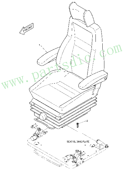 DX140W TIER-III  Seat Mounting K1002084A Assembly