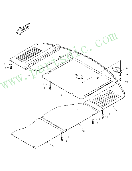 B55W-1  Cover Under 621G02289A #10