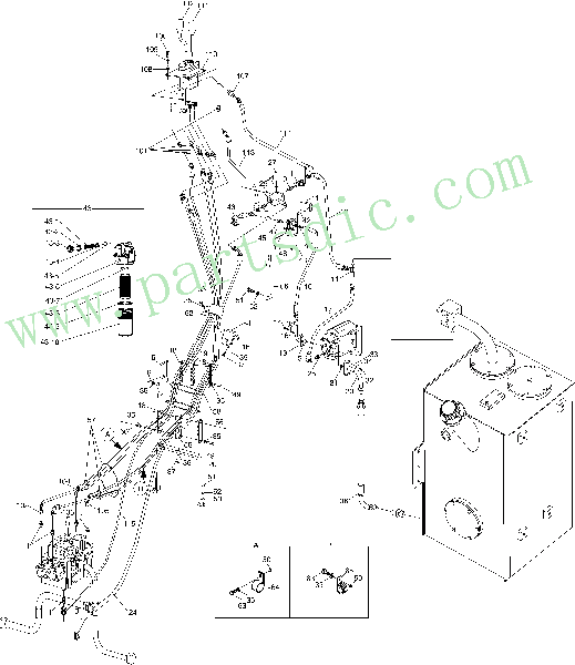 SD300  Piping,pilot 420212-01383 Assembly