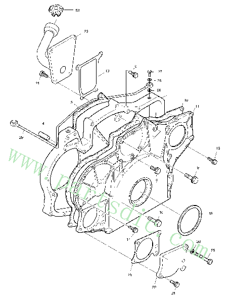 MEGA 400-III PLUS  Gasket Timing Gear Case Cover 65.01903-0050 #10(655*425*1)