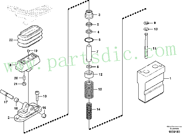 Working hydraulic, remote control valve pedal for hammer and shear