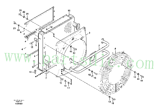 Hydraulic system, oil cooler