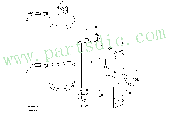 Tank with fitting parts 83561
