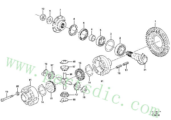 Front axle, Differential