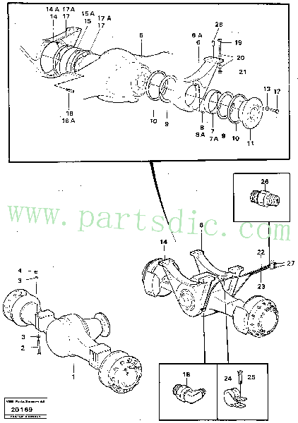 Driveshafts with assembly parts