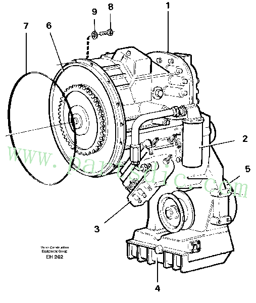 Hydraulic transmission with fitting parts