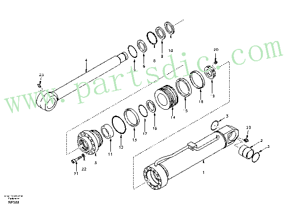 Hydraulic cylinder, Removal Counterweight.
