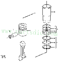 Cylinder liner and piston