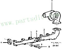Exhaust manifold and installation components
