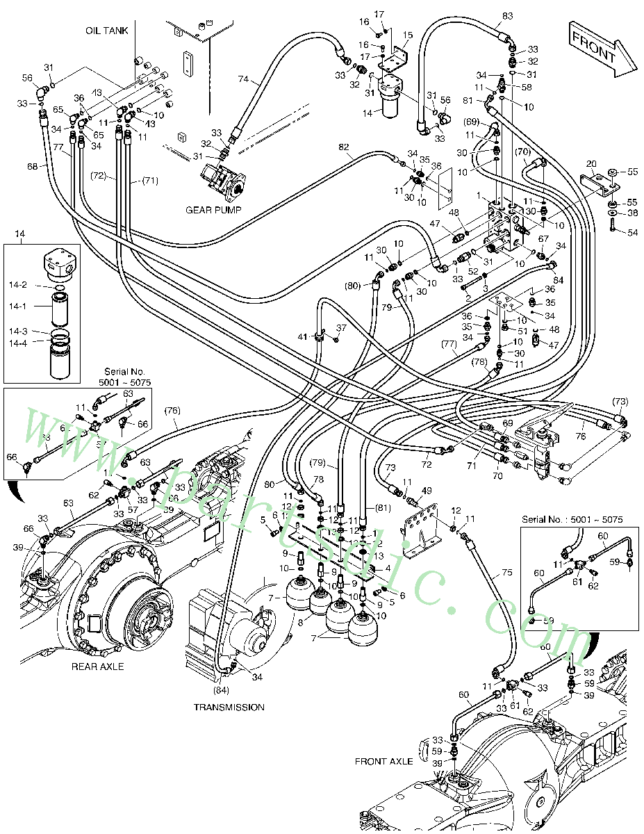 Hose DS20131121 Aftermarket Parts(Fits For DooSan DL450 Wheel Loader ...