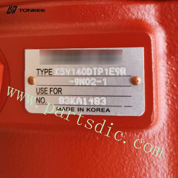 K5V140DTP1CER-9N02 K5V140DTP1E9R-9N02 hydraulic main pump for R290LC-9 R300LC-9 R300LC-9A R305-9
