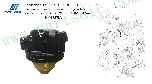 9135325 9135612 travel device EX300-3 EX300-3C EX310H-3C HMGF49AA HMGF57LA travel motor without gearbox suitable for HITACHI