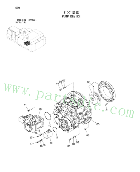 4633472 YA00035148 K5V200DPH K5V200DPH1HQR-0E02 piston pump ZX450-3 ZX470-3 ZX450LC-3 ZX470H-3 hydraulic main pump